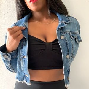 jean jacket cropped Wild Fable